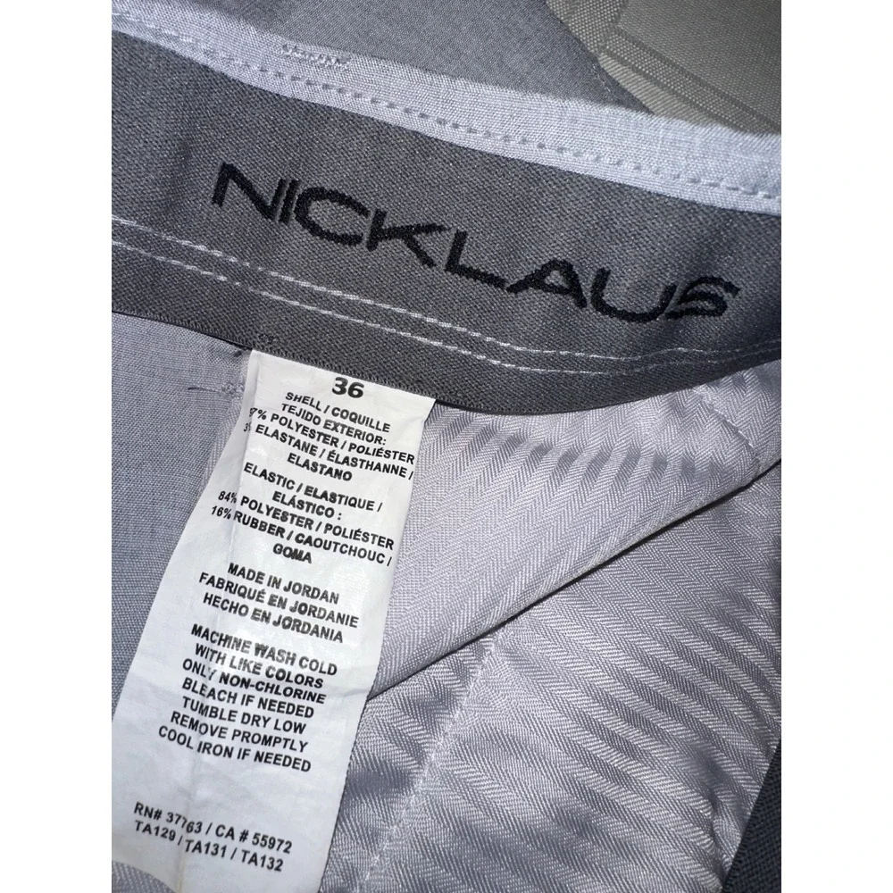 Nicklaus Golf Shorts Mens 36 Grey Performance Flat Front Stretch TA129 TA131